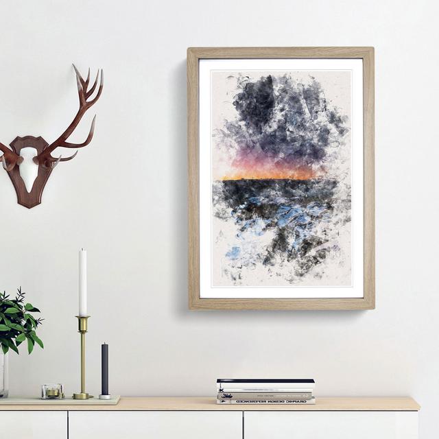 Star Swirls over the Dolomites in Italy - Picture Frame Painting Print East Urban Home Size: 45cm H x 33cm W x 2cm D, Frame Option: Oak Framed on Productcaster.