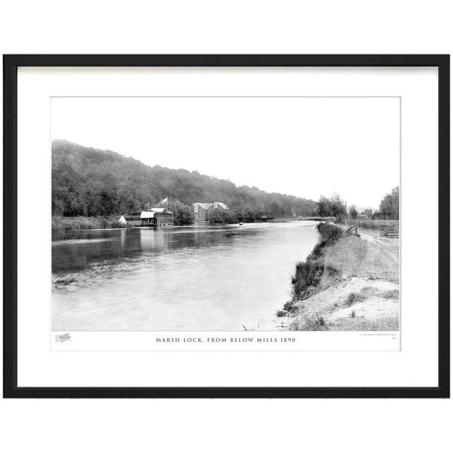 'Marsh Lock, from Below Mills 1890' by Francis Frith - Picture Frame Photograph Print on Paper The Francis Frith Collection Size: 45cm H x 60cm W x 2. on Productcaster.