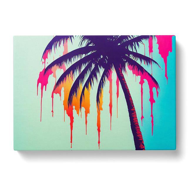 Painted Palm Tree Vol.1 Abstract - Wrapped Canvas Graphic Art Bay Isle Home Size: 40cm H x 60cm W x 3cm D on Productcaster.