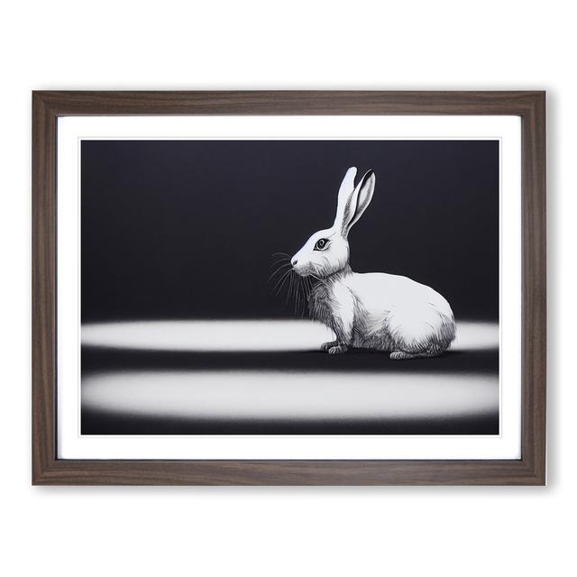 Single Hare - Picture Frame Graphic Art Brambly Cottage Frame Colour: Walnut Framed, Size: 34cm H x 46cm W x 2cm D on Productcaster.