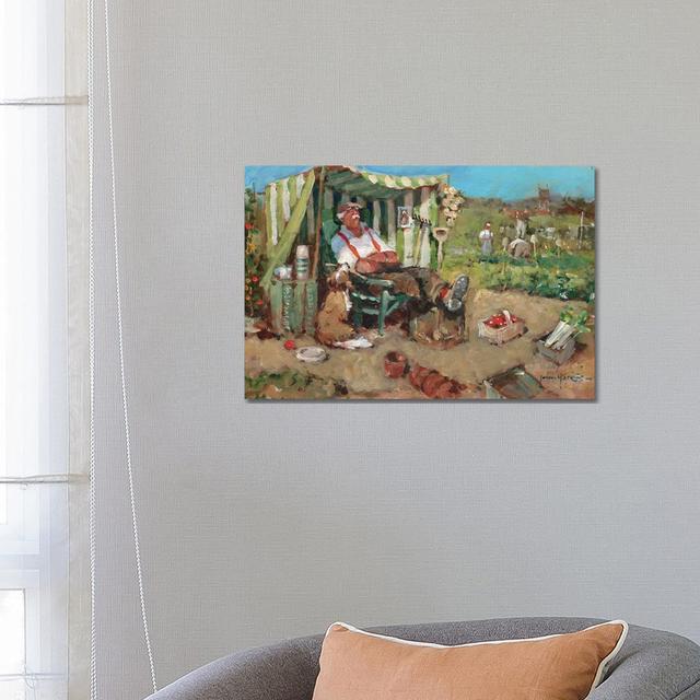 Nap on the Allotment by John Haskins - Wrapped Canvas Graphic Art ClassicLiving Size: 45.72cm H x 66.04cm W on Productcaster.