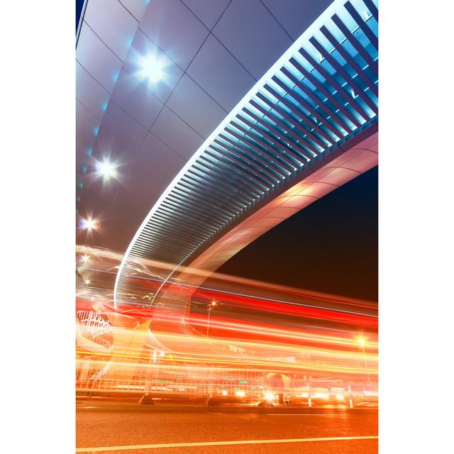 The Light Trails by Snvv - Wrapped Canvas Photograph Metro Lane Size: 46cm H x 30cm W on Productcaster.