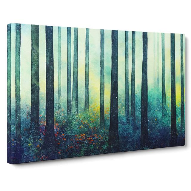 Flowing Colourful Forest - Wrapped Canvas Graphic Art Alpen Home Size: 50cm H x 76cm W x 3cm D on Productcaster.