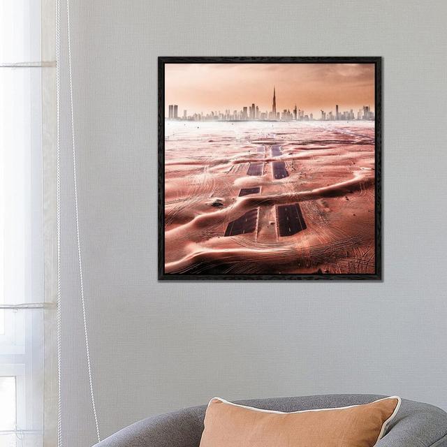 Roads of the Desert by Carmine Chiriaco - Graphic Art on Canvas Gracie Oaks Frame Option: Black, Size: 66.04cm H x 66.04cm W x 3.81cm D on Productcaster.