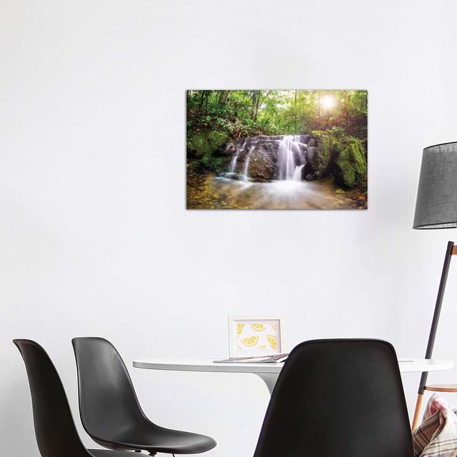 Waterfall I by Glauco Meneghelli - Wrapped Canvas Photograph Print Alpen Home Size: 66.04cm H x 101.6cm W x 3.81cm D on Productcaster.