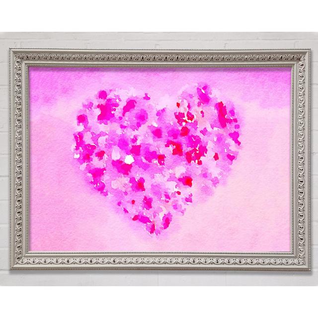 Love Heart Of Petals - Single Picture Frame Art Prints Bright Star Size: 29.7cm H x 42cm W x 3cm D on Productcaster.