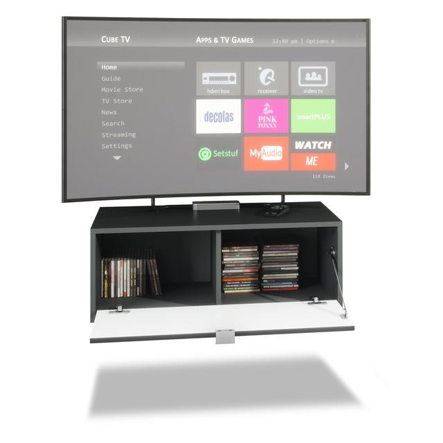 Mccaffrey TV Stand for TVs up to 55" Metro Lane Colour: Black/Marble Graphite on Productcaster.