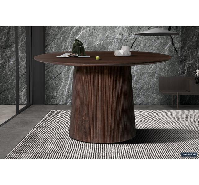 Miguel Dining Table Rousseau Colour: Dark Brown, Size: 110cm W x 230cm L on Productcaster.