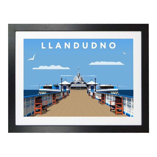 Llandudno 3 by Richard O'Neil - Graphic Art Print on Paper East Urban Home Format: Black Wood Frame, Size: 44 cm H x 54 cm W x 2.2 cm D on Productcaster.