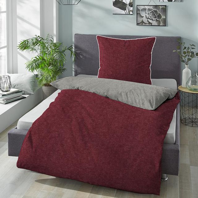 Cushion Cover biberna Colour: Bordeaux Red, Size: 80 x 80 cm on Productcaster.