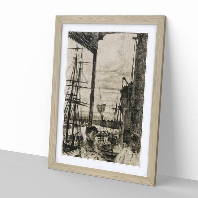 Rotherhithe by James Mcneill Whistler - Picture Frame Drawing East Urban Home Size: 48cm H x 36cm W x 2cm D, Frame Option: Oak Framed on Productcaster.