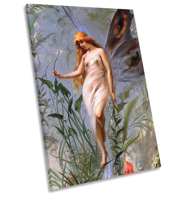 X7654 Falero Lily Fairy Picture by Luis Ricardo - Wrapped Canvas Painting Astoria Grand Size: 45.7cm H x 30.5cm W x 2cm D on Productcaster.