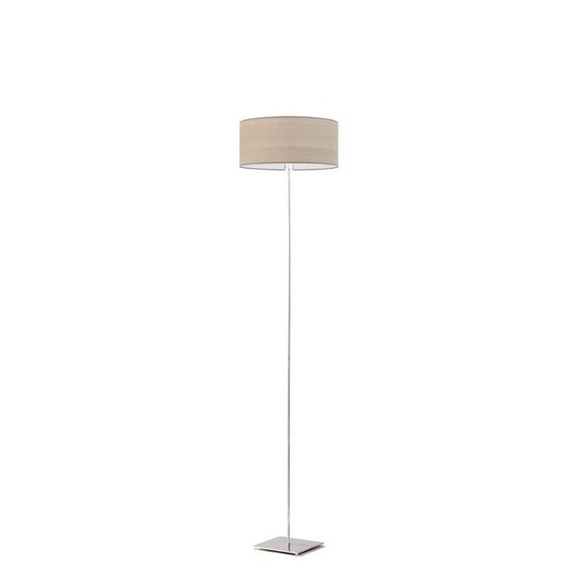 150 cm Stehlampe Blynn Ebern Designs Gestellausführung: Silberfarben, Schirmfarbe: beige on Productcaster.