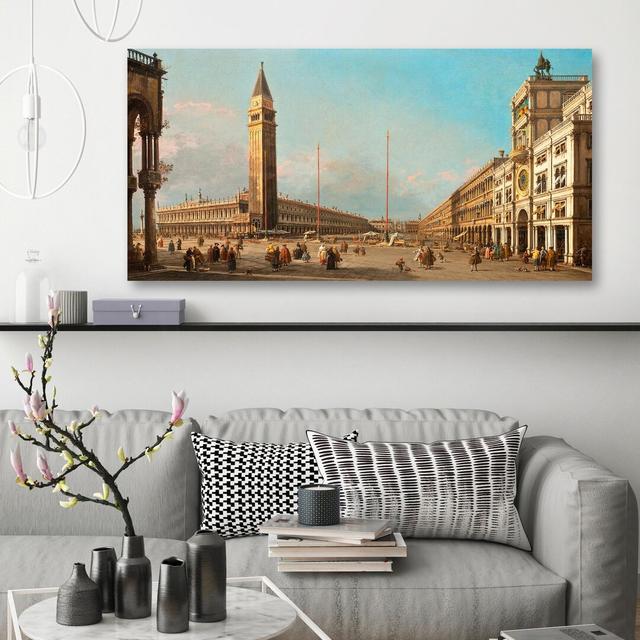 Leinwandbild Piazza San Marco Looking South And West von Canaletto Ebern Designs Größe: 60 cm H x 120 cm B x 4 cm T on Productcaster.