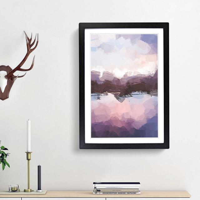 Calm Lake in Abstract - Picture Frame Painting Print East Urban Home Frame Option: Black Framed, Size: 87cm H x 62cm W x 2cm D on Productcaster.