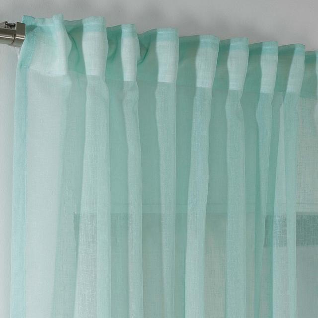 Gardine Sheer, transparent ModernMoments Vorhang-Farbe: Mintgrün, Vorhanggröße: 350 cm B x 140 cm L on Productcaster.