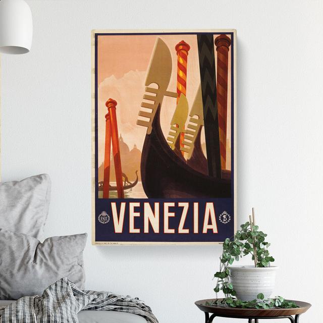 Vintage Travel Venice Vol.2 - Wrapped Canvas Print East Urban Home Size: 76cm H x 50cm W x 3cm D on Productcaster.