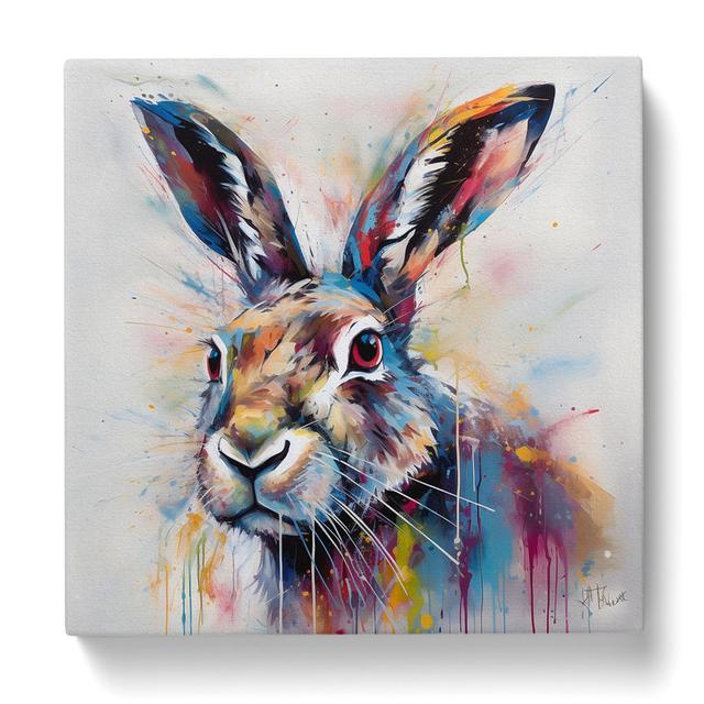 Hare Expressionism No.1 - Art Prints Brambly Cottage Size: 50cm H x 50cm W x 3cm D on Productcaster.