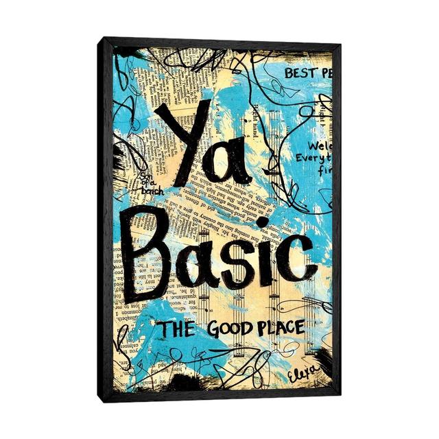 Basic From The Good Place Happy Larry Format: Black Framed, Size: 101.6cm H x 66.04cm W x 3.81cm D on Productcaster.