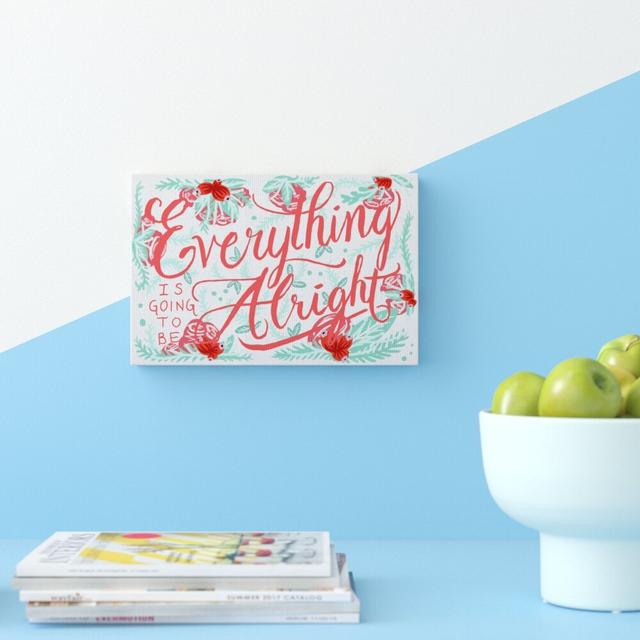 'Alright Minty' Typography on Wrapped Canvas East Urban Home Size: 25.4 cm H x 38.1 cm W on Productcaster.