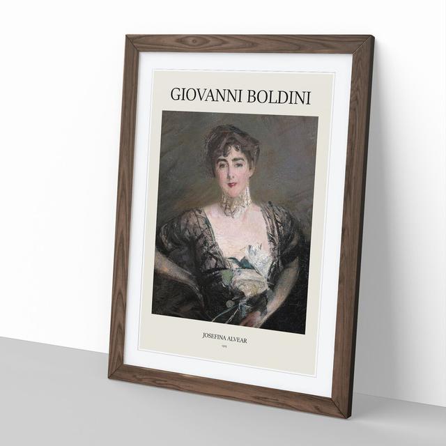 Josefina Alvear de Errazuriz by Giovanni Boldini - Picture Frame Art Prints East Urban Home Frame Option: Walnut Framed Framed, Size: 48cm H x 36cm W on Productcaster.