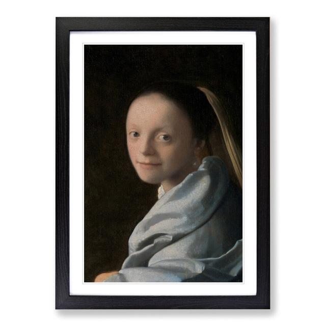 Study of a Young Woman by Johannes Vermeer - Picture Frame Painting East Urban Home Size: 36cm H x 27cm W x 2cm D, Frame Option: Black Framed on Productcaster.