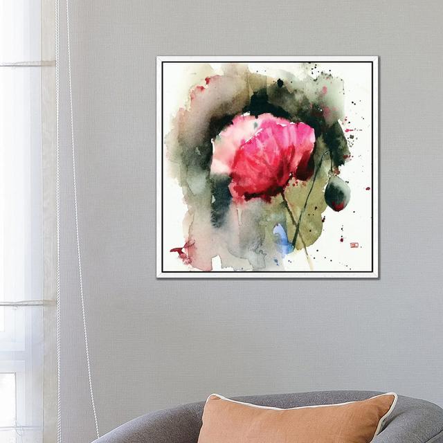 Evening Poppy by Dean Crouser - Gallery-Wrapped Canvas Giclée on Canvas Lark Manor Format: White Framed, Size: 66.04cm H x 66.04cm W x 3.81cm D on Productcaster.