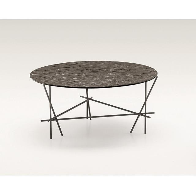 Armoney 3 Legs Coffee Table Ivy Bronx Colour: Smoke/Graphite on Productcaster.