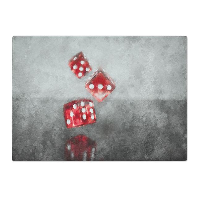 Rolling the Dice Painting Chopping Board East Urban Home Size: 0.4cm H x 20cm W x 28.5cm L on Productcaster.