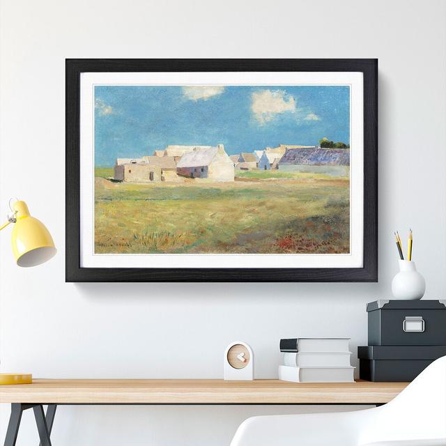 Breton Village by Odilon Redon - Picture Frame Painting East Urban Home Frame Option: Black, Size: 27cm H x 36cm W x 2cm D on Productcaster.