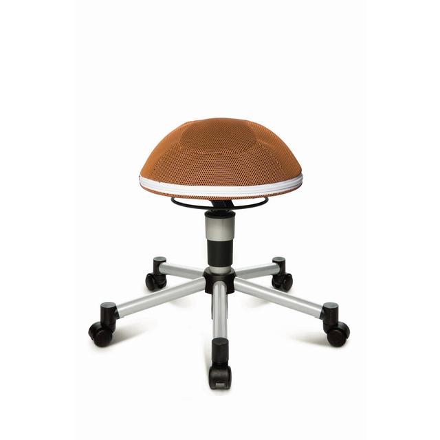 Height-adjustable office stool Symple Stuff Seat Colour: Orange on Productcaster.