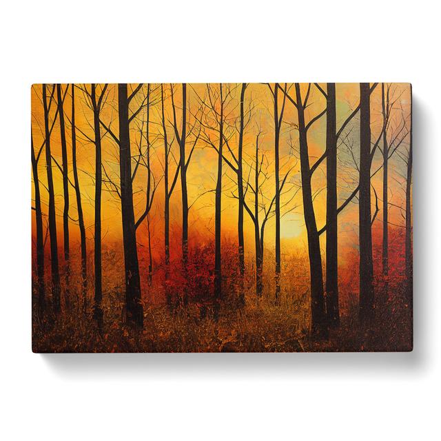 Autumn Forest at Sunset Vol.4 - Wrapped Canvas Graphic Art Alpen Home Size: 50cm H x 76cm W on Productcaster.