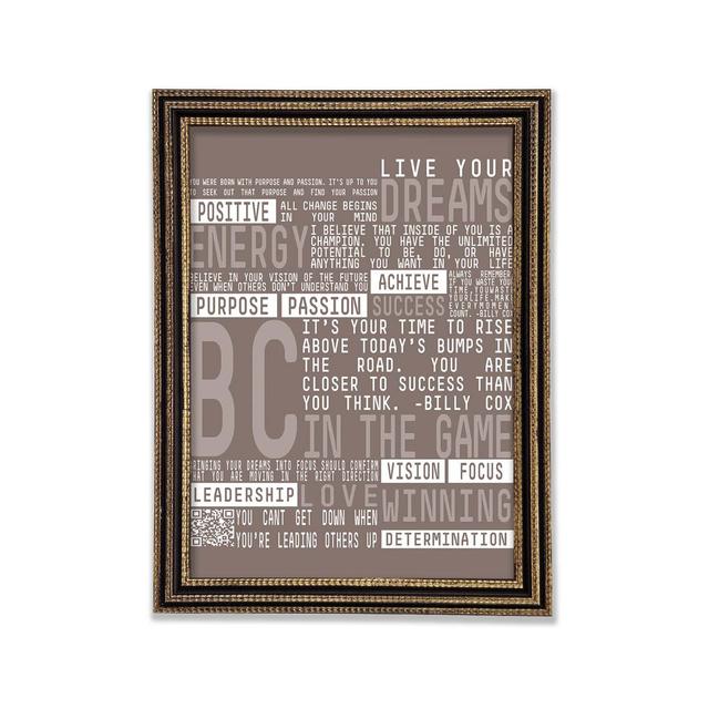 Live Your Dreams Beige - Single Picture Frame Art Prints Happy Larry Size: 59.7cm H x 42cm W on Productcaster.