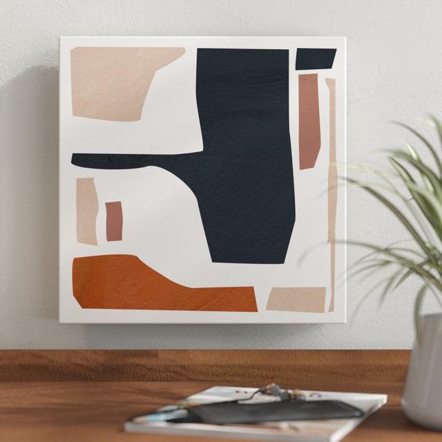 Mid Century Shapes IV by Melissa Wang - Wrapped Canvas Graphic Art Print Blue Elephant Size: 30cm H x 30cm W on Productcaster.