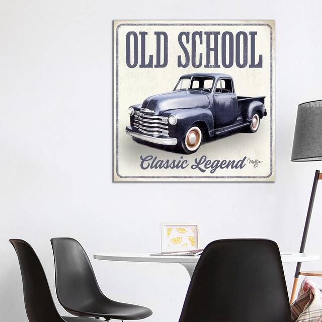 Old School Vintage Trucks IV by Mollie B. - Wrapped Canvas Painting Borough Wharf Size: 66.04cm H x 66.04cm W x 1.91cm D on Productcaster.