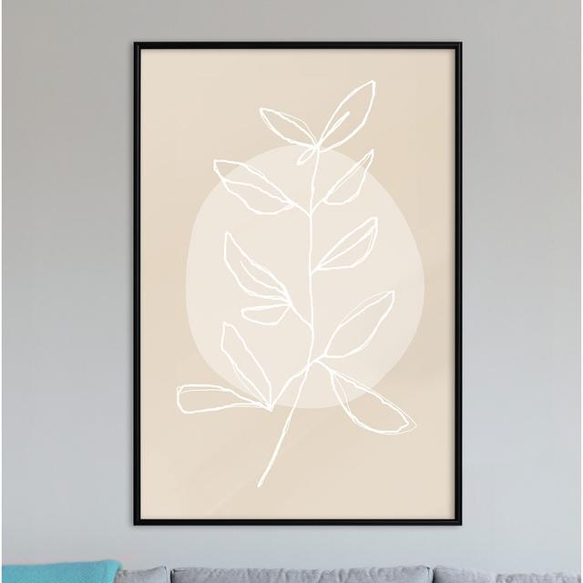 Pastel Plant - Picture Frame Graphic Art Print on Paper ModernMoments Rahmenauswahl: Schwarzer Rahmen, Größe: 60 cm H x 40 cm B x 1,5 cm T on Productcaster.