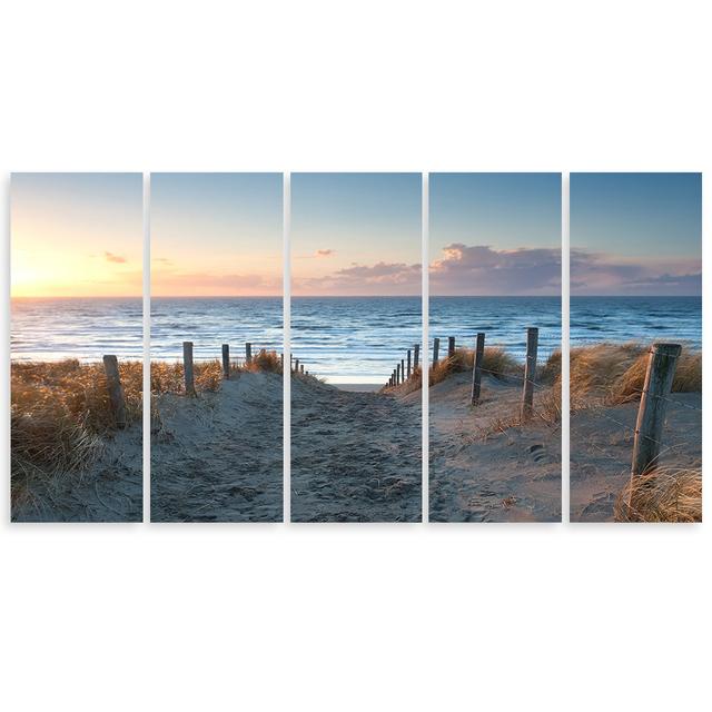 Canvas Print Sunset At The Baltic Sea Highland Dunes Size: 40cm H x 100cm W on Productcaster.