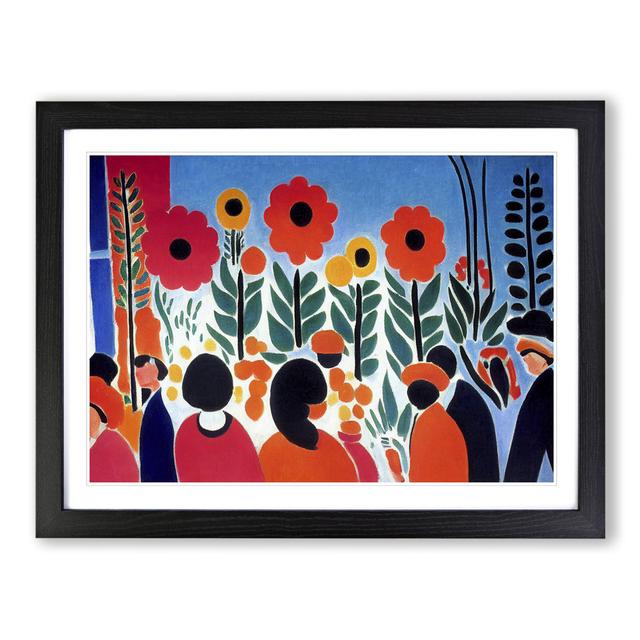 Abstract Flower Market - Picture Frame Graphic Art Marlow Home Co. Frame Colour: Black, Size: 25cm H x 34cm W x 2cm D on Productcaster.