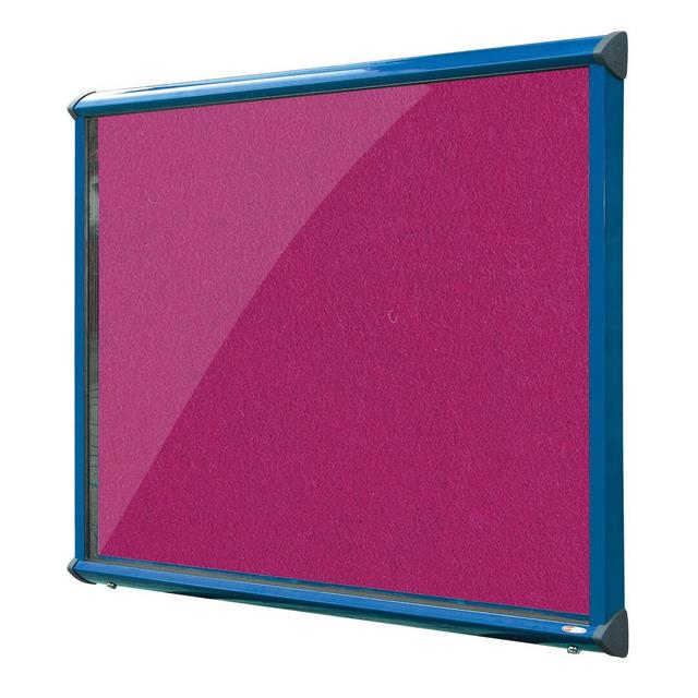 Exterior Wall Mounted Bulletin Board Symple Stuff Frame Finish: Blue, Colour: Magenta, Size: 105cm H x 101.2cm W on Productcaster.