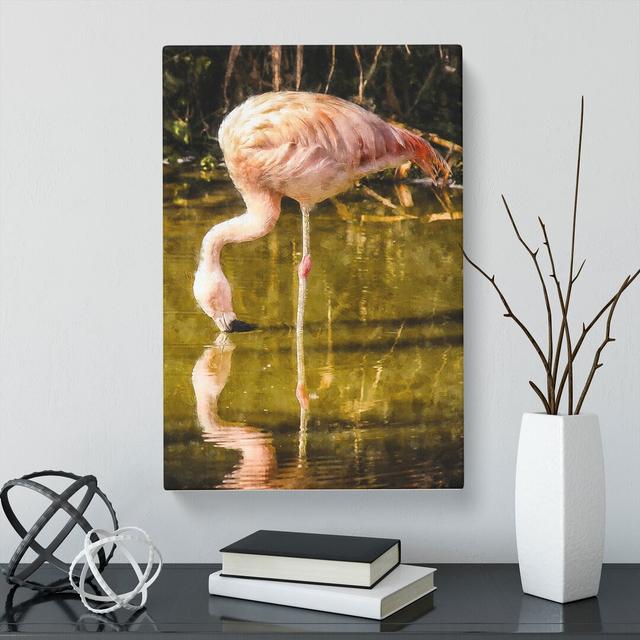 Pink Flamingo Vol.2 - Wrapped Canvas Graphic Art East Urban Home Size: 50cm H x 35cm W x 3cm D on Productcaster.