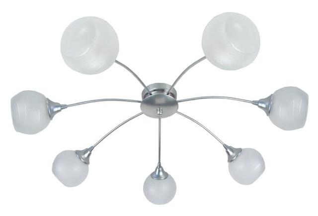 Jaylen Glass Semi Flush Mount Latitude Run Fixture Finish: Silver on Productcaster.