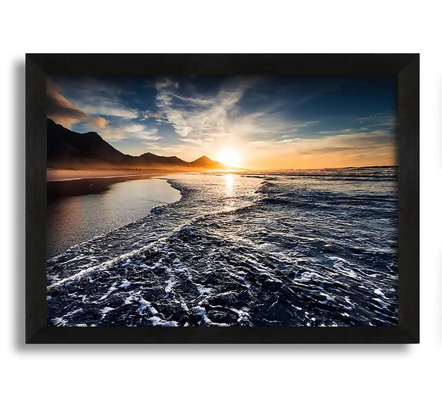 Cliffs of the Ocean Sun - Picture Frame Graphic Art on Canvas House of Hampton Size: 42cm H x 60cm W x 10cm D on Productcaster.