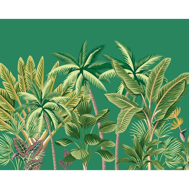 Auberta Mural Bay Isle Home Size: 300cm L x 240cm W , Colour: Green on Productcaster.