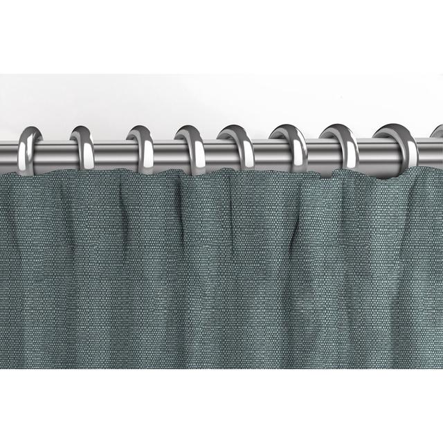 Calii Polyester Room Darkening Grommet / Eyelet Curtain Pair (Set of 2) 17 Stories Panel Size: Width 167 x Drop 182cm, Colour: Denim Blue on Productcaster.