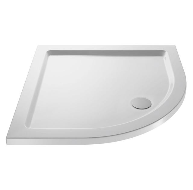 Shower Tray in White Nuie Waste Location: Left, Size: 100cm H x 90cm W x 4cm D on Productcaster.