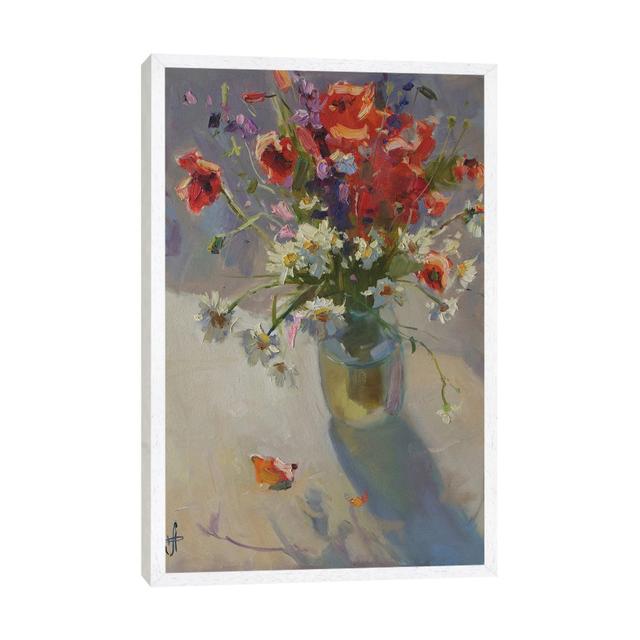 Field Poppy Camomile Still Life by CountessArt - Gallery-Wrapped Canvas Giclée on Canvas Lark Manor Size: 66.04cm H x 45.72cm W x 3.81cm D, Format: Wh on Productcaster.