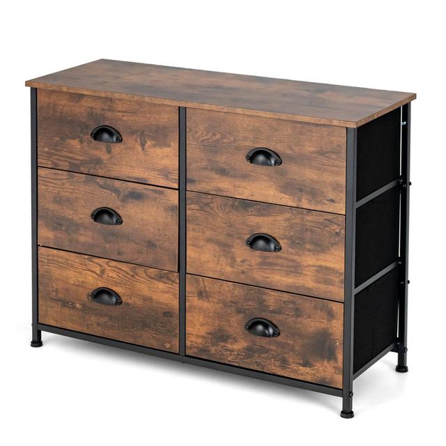 Adenn 6 - Drawer Chest of Drawers Latitude Run Colour: Rustic Brown on Productcaster.