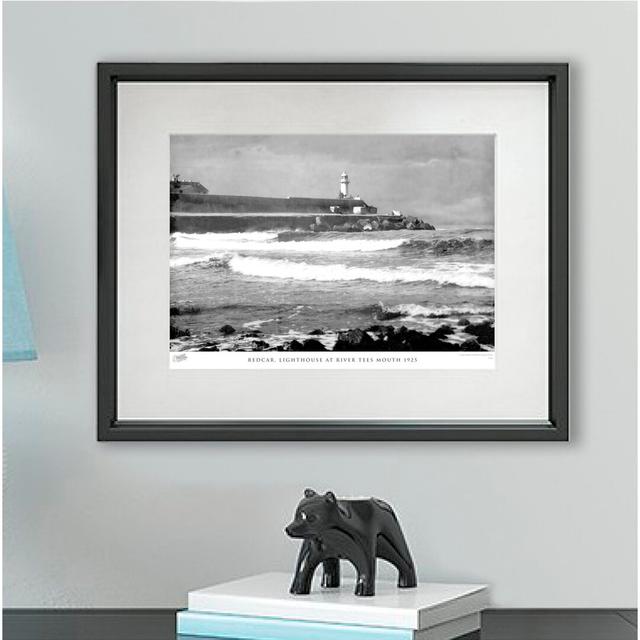 'Redcar, Lighthouse at River Tees Mouth 1925' - Picture Frame Photograph Print on Paper The Francis Frith Collection Size: 40cm H x 50cm W x 2.3cm D on Productcaster.