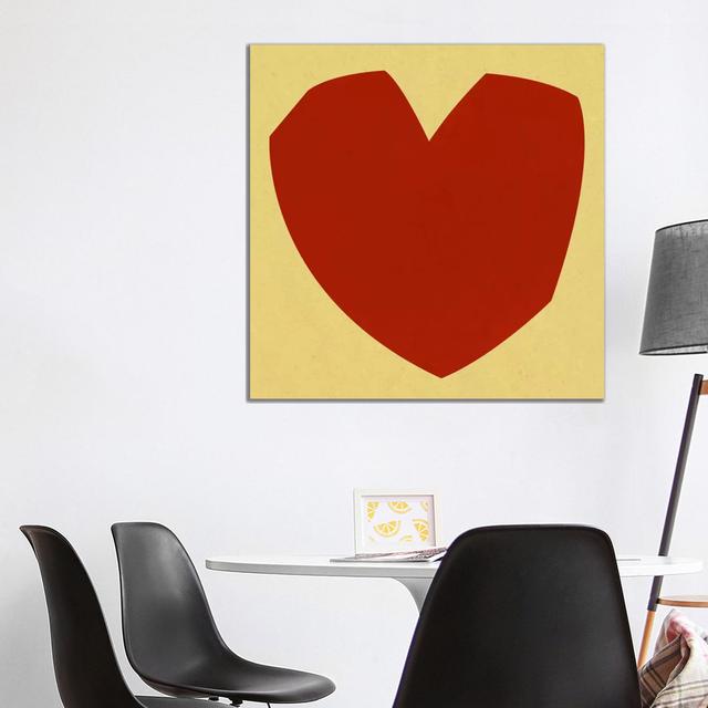 Modern Art- Cut-Out Love - Wrapped Canvas Graphic Art Latitude Run Size: 93.98cm H x 93.98cm W x 3.81cm D on Productcaster.