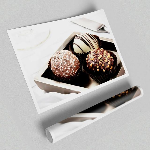 Trio of Chocolates - Photograph Print on Paper East Urban Home Size: 84.1 cm H x 118.9 cm W x 1cm D on Productcaster.